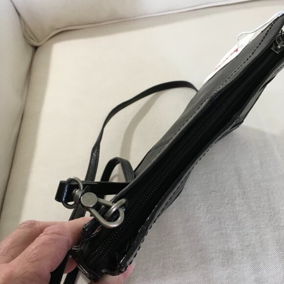 The Sak BlacK Leather Crossbody Bag With Leather Wallet - Picture 5 of 10